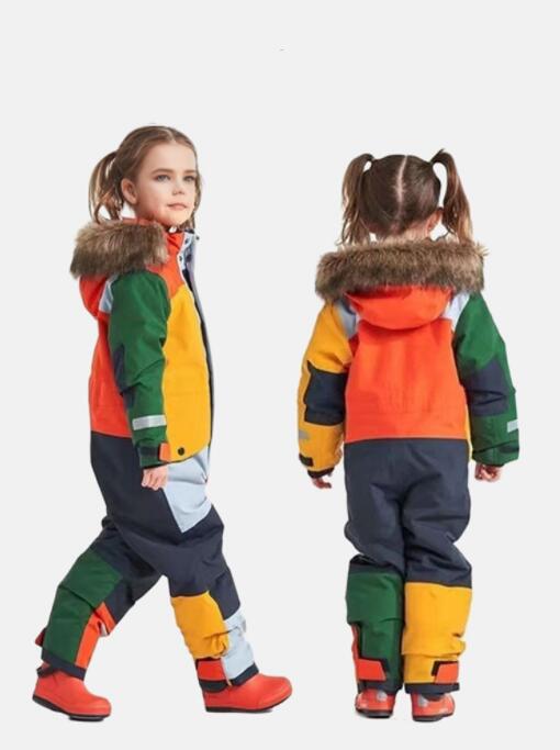 【百貨店SALE】ロンパース 前車のドアボンネット付き添い人 スノーウェア  スノースーツ 110糎 116糎 防寒飛び降りる背広 雪命のせんたく用 キッズ もの言う花 メンズ レディース 秋冬用