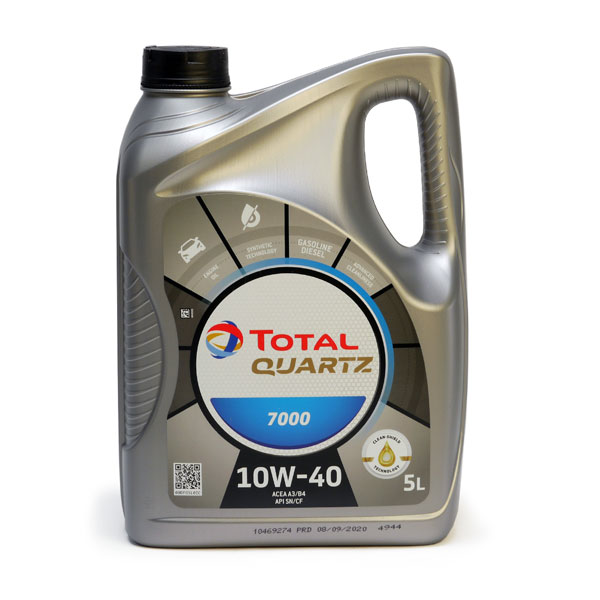トタル(TOTAL) オイル QUARTZ 7000 10W-40 (5L) プジョー、シトロエン、フォルクスワーゲン、メルセデス　API : CF/SL【レビュー書いてプレゼント！】