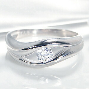 pt900 一粒ダイヤモンド リング【0.20ct】指輪 一粒ダイヤモンド リング ダイアリング ダイヤ リング ウエーブ 人気 おしゃれ 送料無料 刻印無料 品質保証書 代引手数料無料 ギフト ｜アトリエ　SAWA