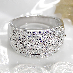 楽天市場】Pt900【0.55ct】ダイヤモンド 透かし リングジュエリー