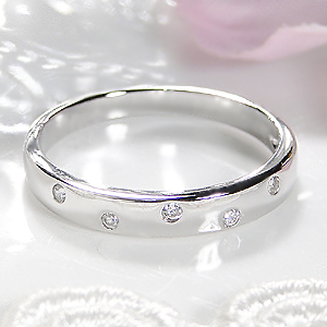 楽天市場】pt900【0.25ct】ダイヤモンド フラワー エタニティリング