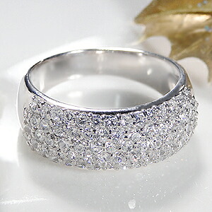 Pt900【1.0ct】ダイヤモンド パヴェリングジュエリー アクセサリー 指輪 リング プラチナリング ダイヤモンドリング ダイヤリング ダイアリング ダイアモンドリング PT900 パヴェ 1.0ct 送料無料 刻印無料 品質保証書 プレゼント 誕生日 購入 代引手数料無料 ｜アトリエ　SAWA