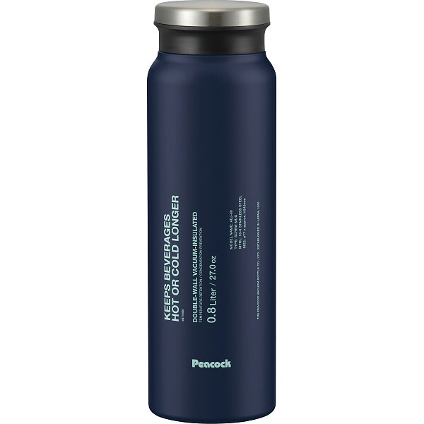 ピーコック ステンレスボトルスクリューマグタイプ 800ml ダークネイビー AEJ-80AK 【_
