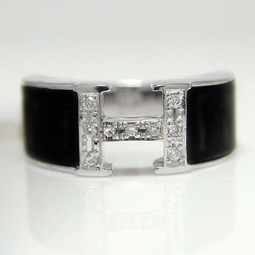 楽天市場】K18WG オニキス ダイヤモンド リング指輪 リング 18金