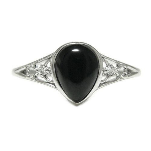 楽天市場】K18WG オニキス ダイヤモンド リング指輪 リング 18金