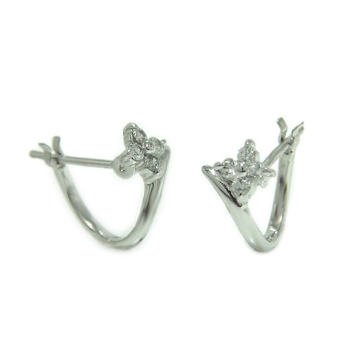 ピアス K18ホワイトゴールド イエローゴールド ピンクゴールド フープ フープピアス ダイヤ ダイヤピアス お花 フラワー 四つ葉 クローバー モチーフ 遮断式 クロッシング 天然石 誕生石 18K 18金 ゴールド 金色 キャッチなし プレゼント ギフト 贈り物 お勧め 誕生日 記念日｜ジュエリーSAYAKA