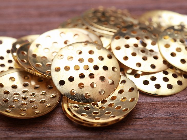【シャワー金具(約17mm)約25枚セット】ゴールド/シャワー台