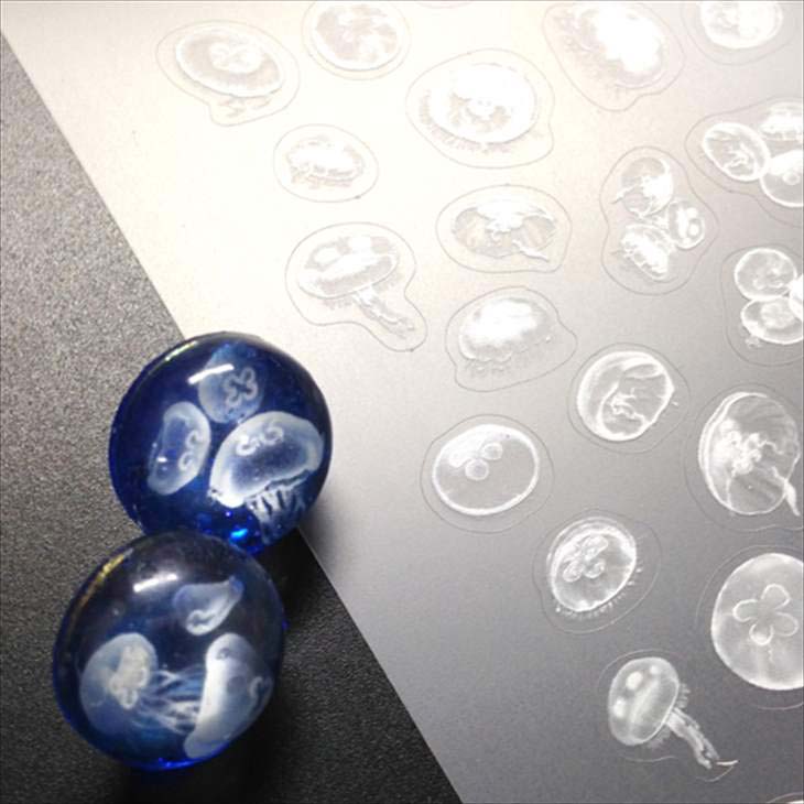 【楽天市場】【店内最大P20倍】Resin club(レジンクラブ) 【レジン 封入 シール】埋め込みレジンシール クラゲ ホワイト 1枚 ...