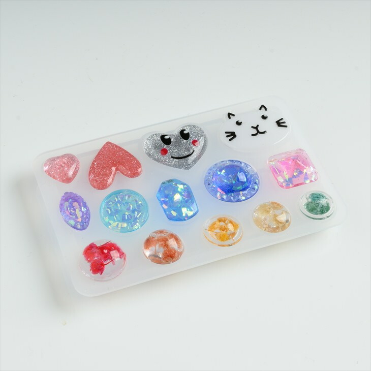 シリコンモールド ネコ 問屋 猫 半球 1個 ハート クリア アクセサリー 樹脂粘土 宝石 レジン パーツ レジン型 1ヶ 鉱石 シリコン型