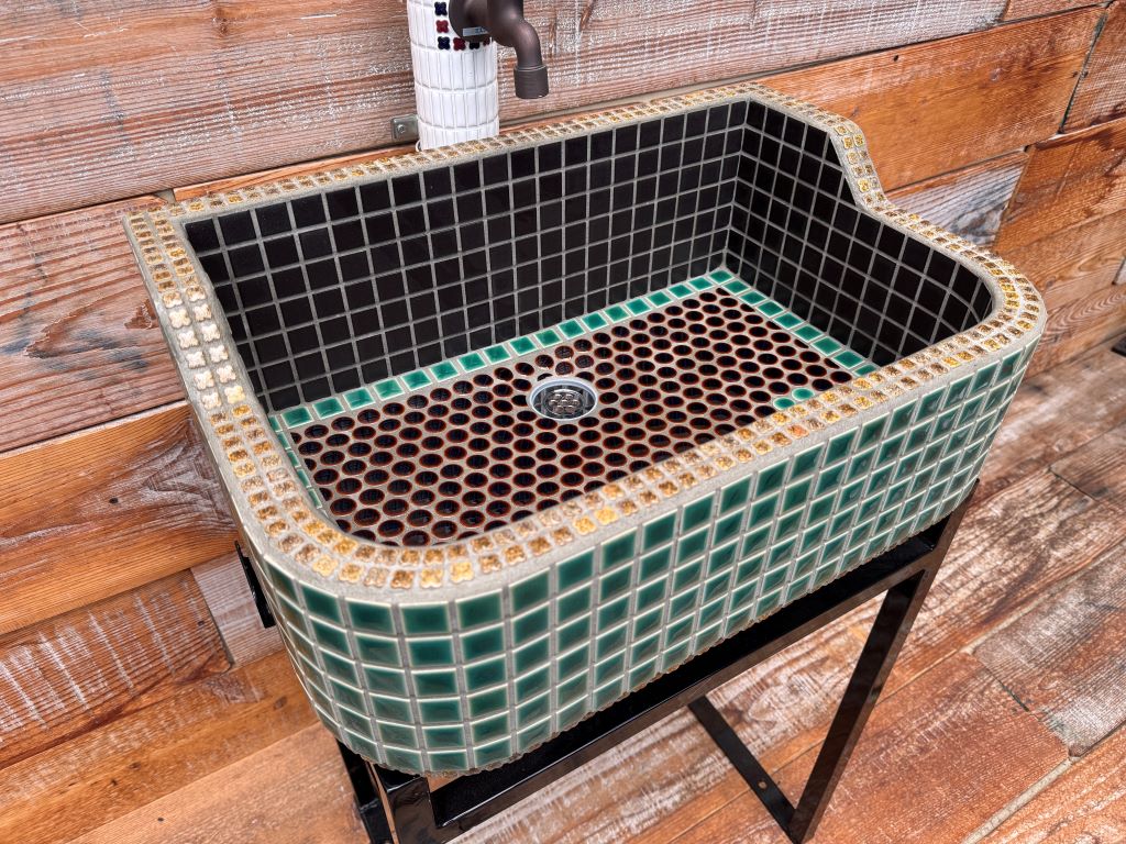 楽天市場】人気！ガーデンシンク タイルシンク 防水 抗菌 洗面ボウル