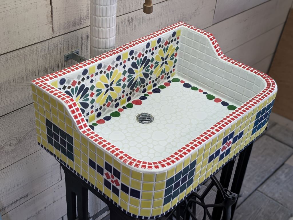 瞬間的お値下げ‼️モザイクタイル ガーデンシンク ミニ型　長方形 瞬間的お値下げ‼️モザイクタイル ガーデンシンク ミニ型 長方形 瞬間