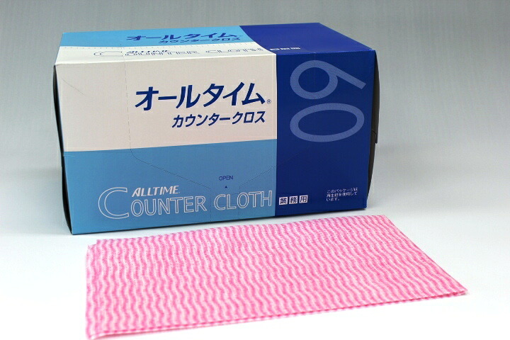 ＡＴカウンタークロス厚口 35×61ｃｍ FT-301サクラ色(60枚×6箱)【容れもの買いもとめる特価】