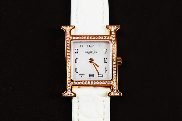 ほぼ未使用【HERMES】エルメスHウォッチ【ベトン】ローズゴールド金具 楽天市場】エルメス Hウォッチ 腕時計 オーダー ローズサクラ