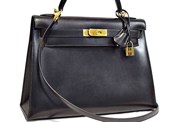 エルメス　HERMES　ケリー32　外縫い　黒　ブラック　G金具　ゴールド金具　□D刻印　2000年製造　black　ボックスカーフ　ケリー 32cm　本物　未使用 展示品 保管品　ハンドバッグ　ケリーバッグ　ショルダーバッグ