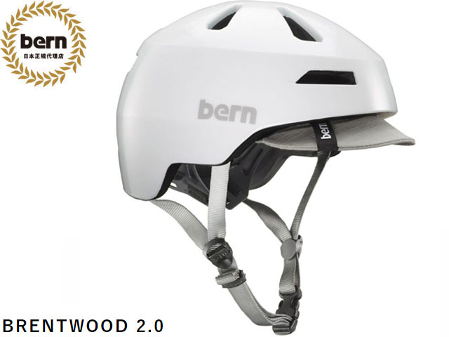 国内正規品 バーン bern BRENTWOOD 2.0 ブレントウッド SATIN WHITE サテンホワイト 白 自転車 スケートボード スノーボード BMX ピスト ヘルメット BEBM15Z｜SBC店