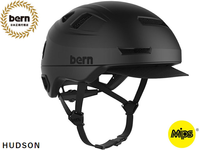 国内正規品 バーン bern HUDSON MIPS ハドソン MATTE BLACK マットブラック 黒×白 自転車 スケートボード スノーボード  BMX ピスト ヘルメット BEBM16Z 多方向衝撃保護システム 値引き