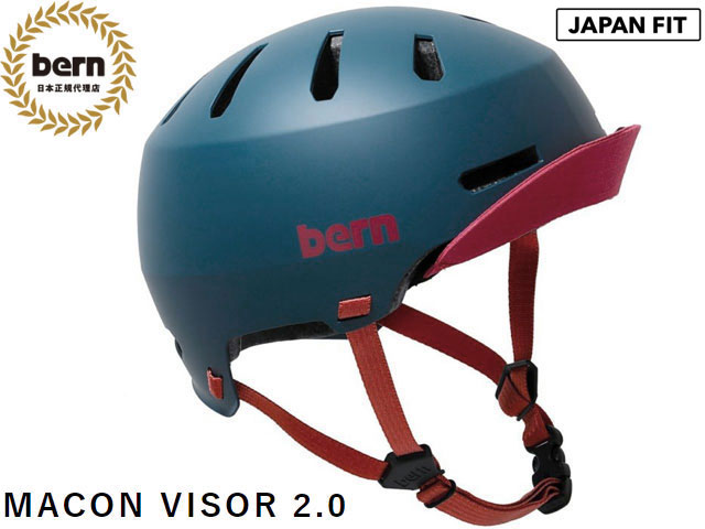国内定め事品 バーン bern メーコン メイコン バイザー MACON VISOR 2.0 ALL SEASON MATTE NAVY 引っ敷き 米国海軍 銀輪 滑るゲーム盤 スノーボード BMX ピスト 安全帽 BEBM28H MACON2.0