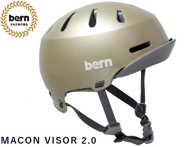 注目ブランド 楽天市場 国内正規品 バーン Bern メーコン メイコン Macon Visor 2 0 All Season Matte Champagne メイコン バイザー マット シャンパン 自転車 スケートボード スノーボード Bmx ピスト ヘルメット Bebm28h Macon2 0 Sbc 半額品 Lexusoman Com