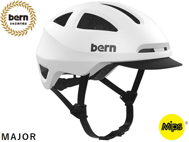 国内正規品 バーン bern MAJOR MIPS メジャー MATTE WHITE マットホワイト 自転車 スケートボード スノーボード BMX ピスト ヘルメット BEBM32M 多方向衝撃保護システム US FIT画像