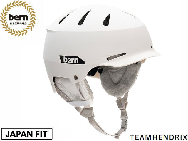 国内正規品 バーン TEAM HENDRIX チーム ヘンドリックス SATIN VAPOR サテンベイパー 白 自転車 スケートボード スノーボード スケート BMX ピスト ヘルメット ジャパンフィット JAPAN FIT HARD HAT BESM34T