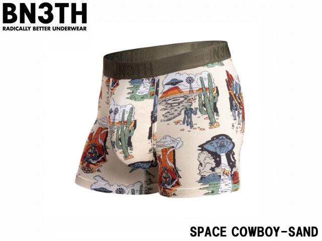 国内正規品 BN3TH ベニス CLASSIC TRUNK PRINT SPACE COWBOY-SAND クラシック トランクス プリント スペース カウボーイ サンド 下着 トランクス パンツ インナー ボクサー ブリーフ ストリート 息子の個室 MY PAKAGE マイパッケージ プレゼントギフト