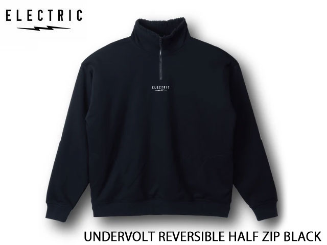 エレクトリック ELECTRIC UNDERVOLT REVERSIBLE HALF ZIP BLACK ブラック 黒 アンダーボルト リバーシブル ハーフジップ カットソー ゴルフ GOLF 釣り フィッシング fishing メンズ レディース ユニセックス