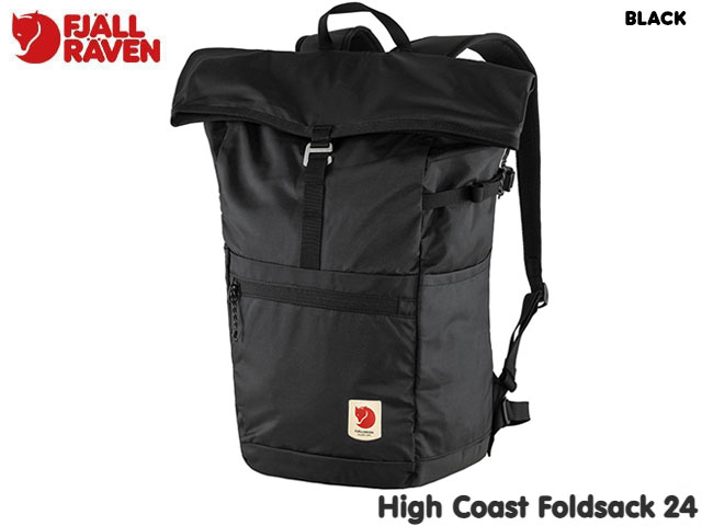 国内置き目品 フェールラーベン FJALLRAVEN High Coast Foldsack 24L ハイコースト フォールドサック Black 550 黒いこと 黒 うしろ側容器に並べる 背嚢 デイパック アウトドア 表どおり 難民キャンプ メンズ レディース 御坊っちゃん キッズ 背嚢 マイコン捩り 折り畳み式 23222