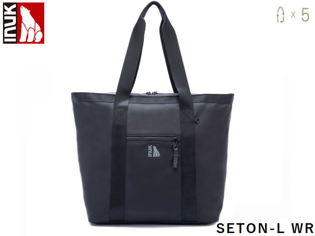 国内置き目品 INUK イヌーク SETON-L WR シートン お水校正刷り BLACK 黒いこと 黒 25L トートバッグ 御徒面子 アウトドア 運動競技御覧なさる 戸外でき事 お祭り 再利用 ペットボトルIKB22620 バッグ・小物・ブランド雑貨-バックパック・リュック