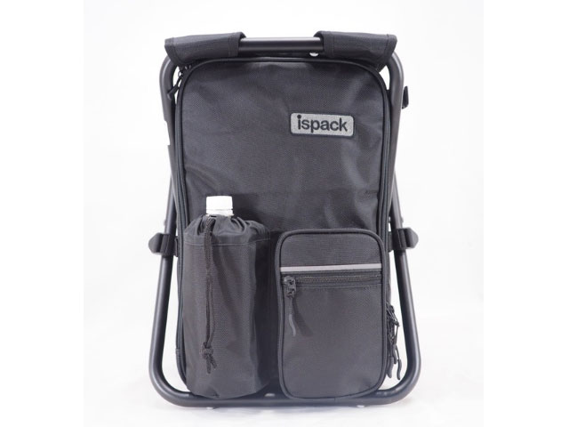 レノファ山口FC 座れるリュック ispack ispack イスパック HQLG BLACK ブラック HQ-LG01 : ISPACK
