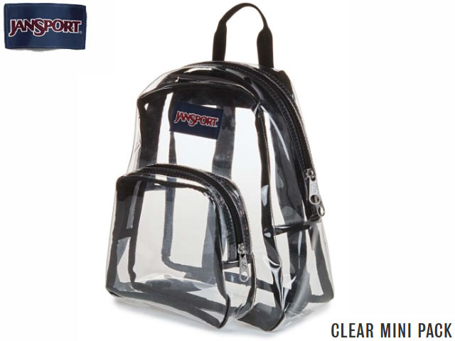 国内正規品 ジャンスポーツ JANSPORT CLEAR MINI PACK CLEAR 10L クリア ミニ パック リュック バックパック バッグ NEWモデル ジャンスポ コンパクト バックパック メンズ レディース 通学 通勤 高校生 大学生 透明 JS0A85VW963