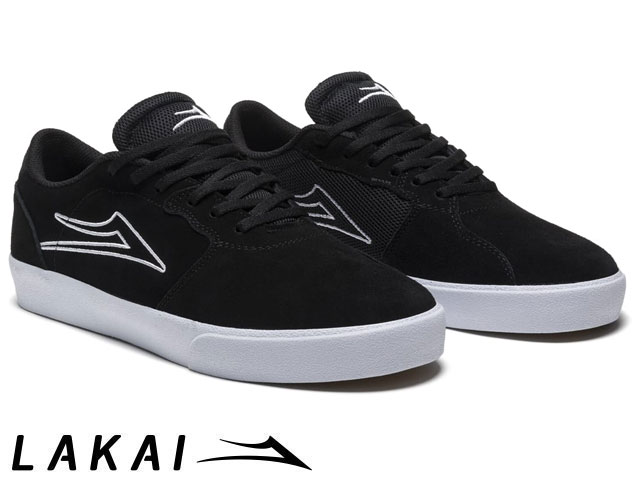 国内定まり品 Lakai CARDIFF BLACK SUEDE カーディフ 黒いこと スエードクロス ラカイ 滑る SKATE スニーカー DELUXLITEインソール PARAMOUNTアウトソール
