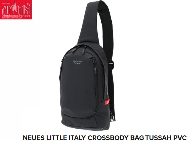 国内正規品 マンハッタンポーテージ ノイエス リトルイタリー クロスボディバッグ タッサー 斜め掛け ブラック BLACK 黒 NEUES LITTLE ITALY CROSSBODY BAG TUSSAH PVC 防水 ビジネス メンズ レディース 通勤 通学 マンハッタン ポーテージ Manhattan Portage 14,128円