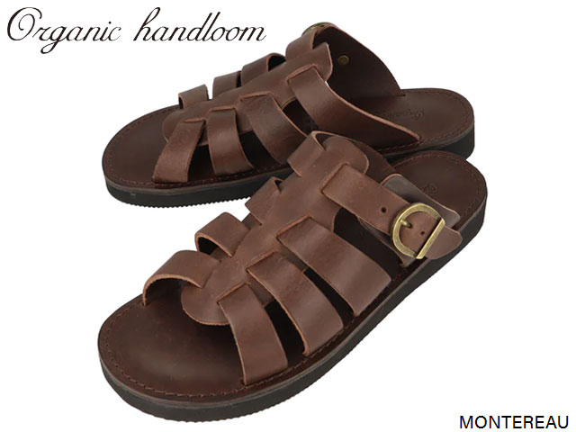 国内正規品 オーガニックハンドルーム Organichandloom MONTEREAU モントロー DARK BROWN ダークブラウン 茶 クロッグ サンダル スリッポン オイルレザー 本革 天然 国内生産 メイドインジャパン 日本製 メンズ レディース OH008009 OH008200 OH008208