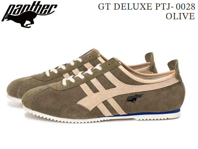 国内正規品 PANTHER GT DELUXE PTJ0028 OL OLIVE Made in Japan パンサー ジーティー デラックス GTデラックス オリーブ メイド イン ジャパン スニーカー メンズ レディース ユニセックス 日本製 国産 シューズ ランニング カジュアル 靴|SBC店