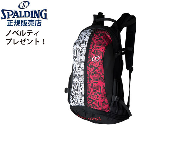 国内定まり品 スポルディング バスケ 背嚢 ケイジャー うしろ側容器に並べる 御徒面子 グラフィティレッド BAG 40-007 メンズ レディース 男女兼用 ミニバス 篭球 SPALDING BASKETBALL