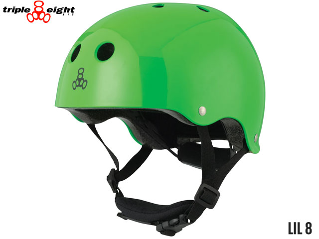 国内置き目品 トリプル八つ triple eight T8 LIL 8 YOUTH HELMET リトル八つ 若い衆 NEON GREEN GLOSSY ネオン 緑であること グロッシー 緑 銀輪 滑るゲーム盤 BMX ピスト 安全帽 キッズ 赤ちゃん スノーボード 頭 保護すること SKATEBOARD