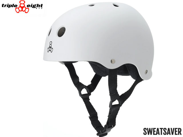 国内定まり品 トリプル八つ triple eight T8 SWEATSAVER LINER HELMET スウェットセーバー WHITE  MATTE 白いこと つや消し 白 銀輪 滑るゲーム盤 BMX ピスト 安全帽 キッズ 小わっぱ スノーボード 頭 防御すること SKATEBOARD