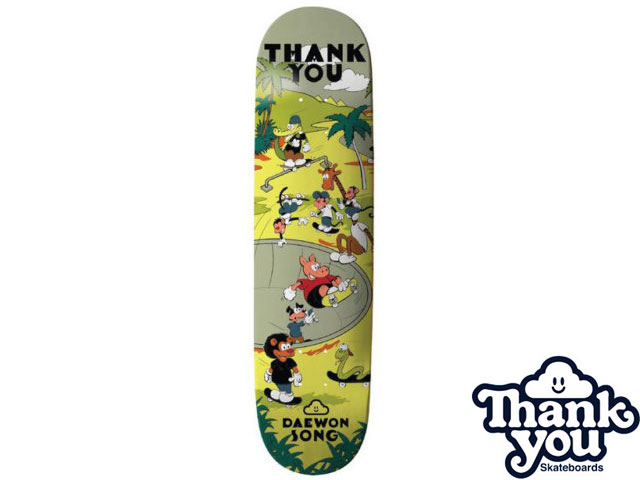 国内正規品 THANK YOU SKATEBOARDS サンキュー スケートボード THANK YOU DAEWON SONG SKATE OASIS DECK MULTI スケボー デッキ スケートボード デッキSkateboard