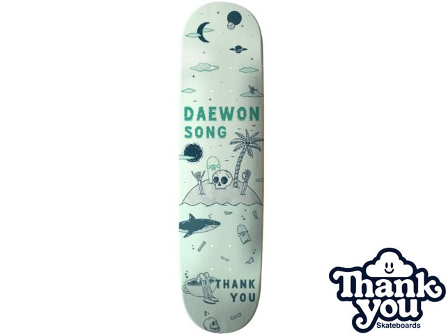 国内正規品 THANK YOU DAEWON スケートボード DECK サンキュー SKATEBOARDS SONG スケボー デッキ GREEN  Skateboard