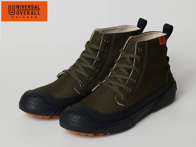 国内置き目品 UNIVERSAL OVERALL ユニバーサル 厚地の外套櫂 UO14 KHAKI カーキ ブーツ シューズ スニーカー メンズ レディース 撥水 アウトドア お祭り shoes footwear sneaker 細工物シューズ