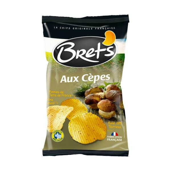Brets(ブレッツ) ポテトチップス ポルチーニ茸 125g×10袋 【大人のおつまみ ギフト お返し】 フランス産 高級感