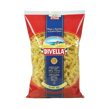 DIVELLA ディヴェッラ パスタ ♯40 フジッリ 500g&times;24個 【業務用 大容量】 らせん状パスタ サラダ グラタン スープ ソース絡み抜群 イタリア産｜ＳＢＮ２１