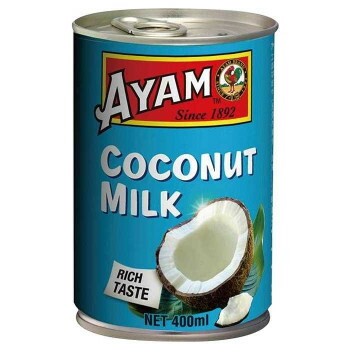 アヤム ココナッツミルク 400ml 12個セット 【ココナッツエキス約72%】 カレー ソース 料理用 業務用 マレーシア産 A3-09