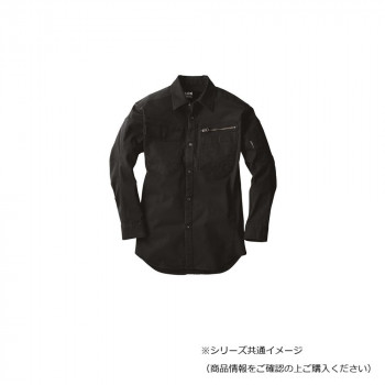 ジーベック 2273 現場服 長袖シャツ ストレッチ 作業服 ワークウェア 防寒着 秋冬 防風 XEBEC 0534-00 黒 3L
