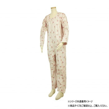 **なし** 幸和製作所 テイコブ エコノミー上下続き服 UW01 秋冬 防風 ワークウェア 介護用パジャマ 花柄クリーム｜ＳＢＮ２１