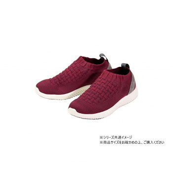 SaiSai ストレッチニットスニーカー WG140 男女兼用 伸縮性 立体編み物 軽さ S ぶどう酒 484089 W2391