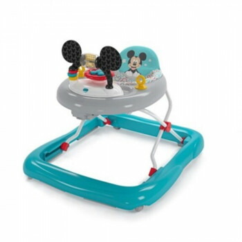 ウォルトディズニー ミッキーマウス タイニートレック 御拾い器 ベビーウォーカー 手あそびステイション ともし火歌曲 高さ合わせる 折りたたみ 12824