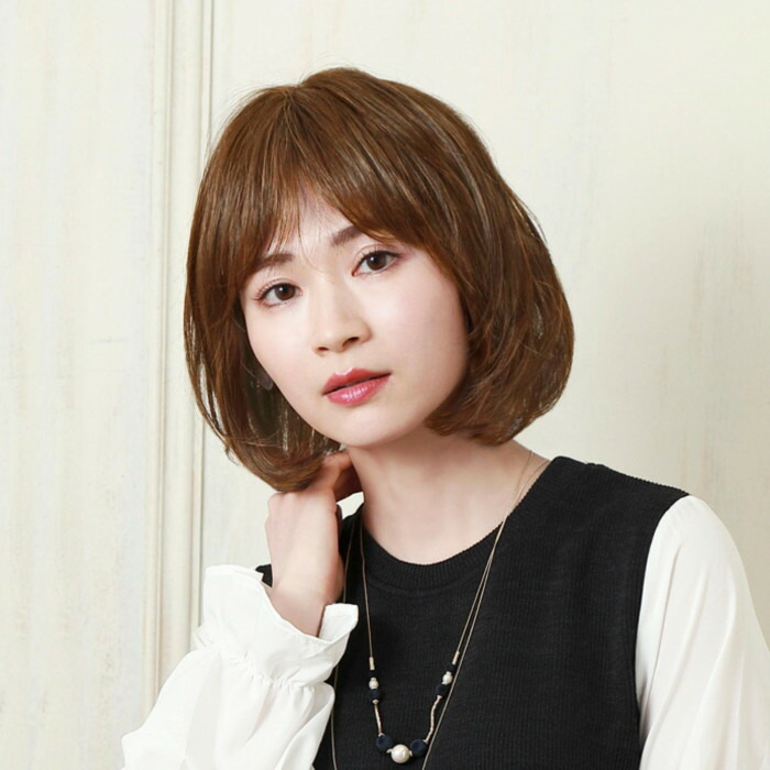数量は多い プリシラ BEAUTE 総手植えオールウィッグ エアリーラウンドボブ 人毛ミックス マロンブラウン BA-102-ZMB1qhc6i 