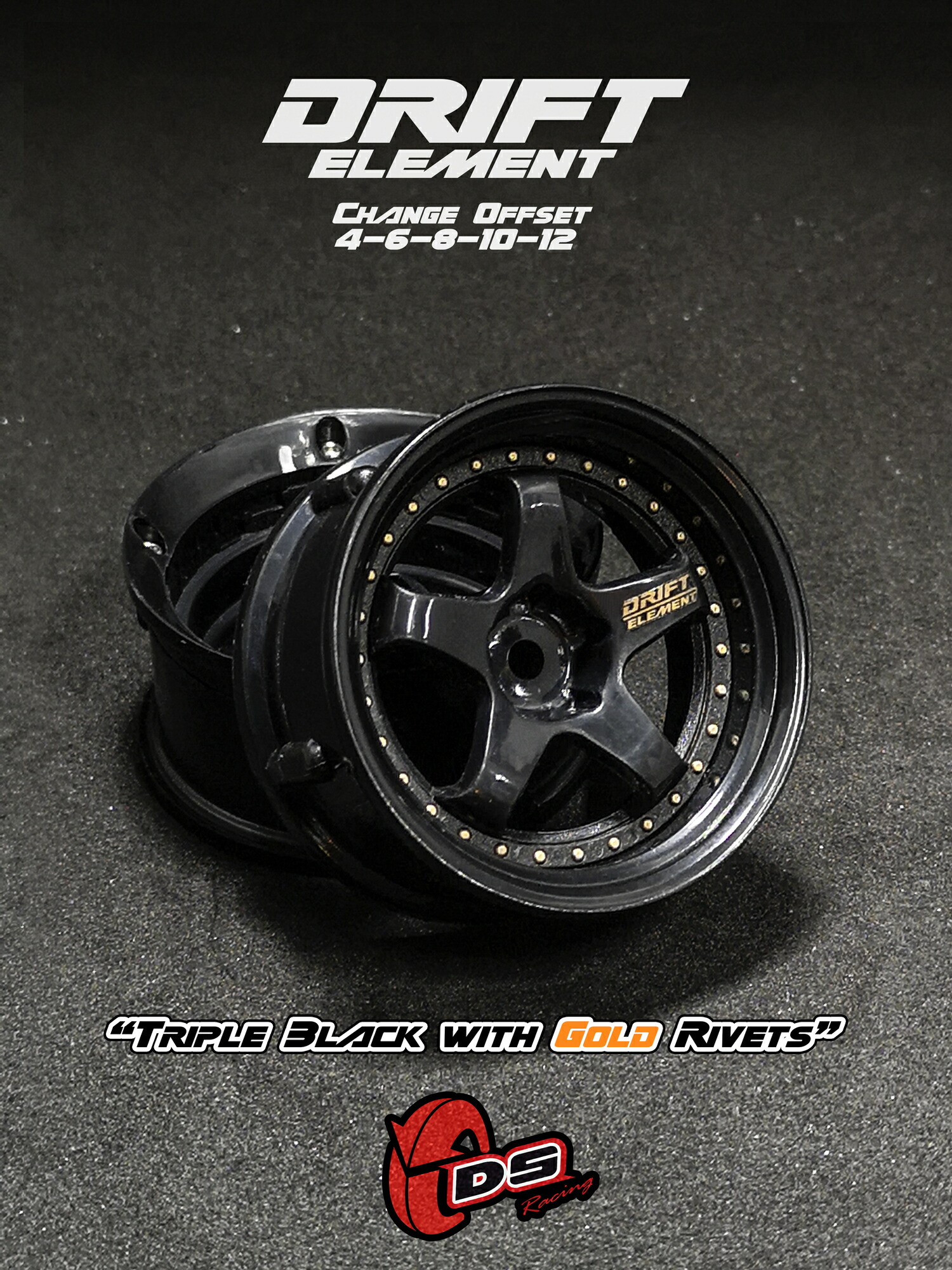 楽天市場】DRIFT ELEMENT SERIES RIM：Flu Lime 5Spokes Chrome
