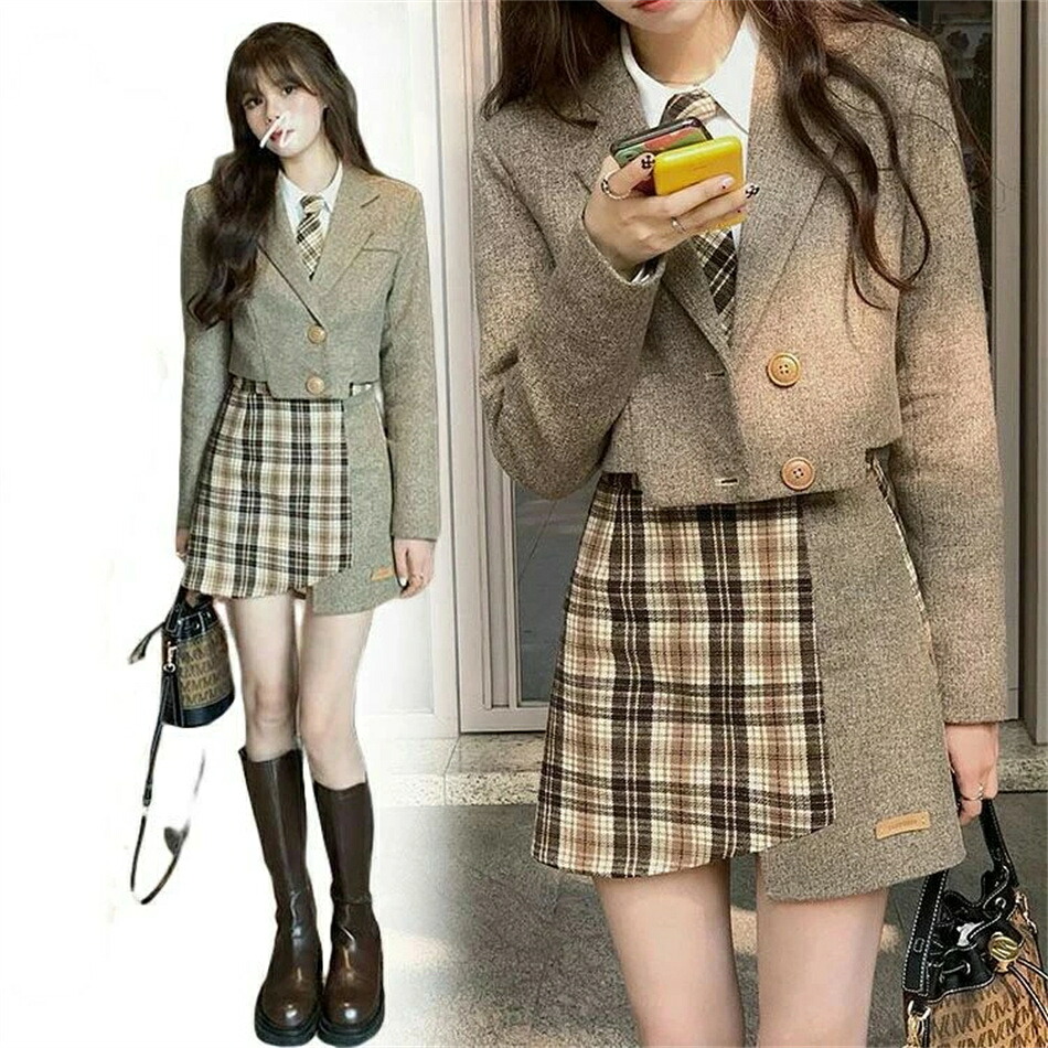 卒服 韓国 卒式 背広 うしろ帯 150 160 韓国 ユニフォーム 卒服 うしろ帯 洋琴告げ知らせる会 背広 赤ちゃん背広 はいり込む式 卒式 告げ知らせる会 小学生 中学生 高校生 女子高生 赤ちゃん背広 スポーツジャケット カーキ 照合のしるし トップ タイ 照合のしるし柄 筋目スコート ゆったり大きさ